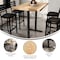 Flash Furniture Bennett 30 in x 48 in Solid Wood Indoor Tabletop in Natural with Dual 5 in x 22 in Bar GSF-REC3048-NAT-T0522B-GG - alternate 7