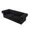 Homeroots 91" Black Velvet Chesterfield Solid Wood Sofa 543955 - alternate 8