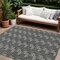 Homeroots 9' X 12' Black And Ivory Geometric Washable Indoor Outdoor Area Rug 594981 - alternate 1