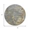 Homeroots 8' Taupe Gray And Beige Round Abstract Washable Indoor Outdoor Area Rug 618246 - alternate 7