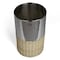Happimess Asher Modern 4.13-Gallon 2-Tone Natural Wicker/Metal Cylinder Waste Basket, Chrome/Natural HPM1102B - alternate 7