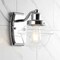 Jonathan Y Orleans 7" 1-Light Iron/Glass schoolhouse LED Vanity Light, Chrome JYL3530A - alternate 9
