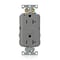 Leviton Plugs&Rcptcls, 20A, 125VAC, Gry, Polycarb G5362-GY - alternate 1