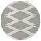 Homeroots 8' Ivory And Black Round Geometric Washable Indoor Outdoor Area Rug 598582 - alternate 6