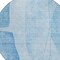 Homeroots 8' Denim Blue And Sky Blue Round Abstract Washable Indoor Outdoor Area Rug 582010 - alternate 6