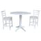 Whitewood Industries Extension Dining Tables, 45 in L, 38 in H, Parawood K08-42DPT-27-S6172-2 - alternate 1
