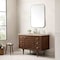 James Martin Vanities Amberly 48" Single Vanity, Mid-Century Walnut, w/ 3 CM Tajnar Eclos Top 670-V48-WLT-3TJR - alternate 7