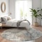 Homeroots 8' Taupe Gray And Copper Round Abstract Washable Indoor Outdoor Area Rug 583180 - alternate 7