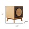 Homeroots Set of Two 21" Oak And Dark Brown Solid Wood Square Two Drawer Nightstands, 2PK 712105 - alternate 5