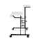 Homeroots Adjustable White Wood and Stainless Steel Writing Desk 723745 - alternate 7