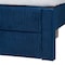Baxton Studio Elora Modern Navy Blue Pleated Velvet Queen Size Storage Bed 255-13783-ZORO - alternate 5