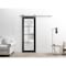 Sartodoors Sturdy Barn Door Frosted Tempered Glass Planum 2132 Black 24x96 Solid Core Modern Interior PLANUM2132BD-S-BLK-24 x 96 - alternate 6