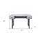 Homeroots 47" Antiqued White and Black Computer Desk With Two Drawers 491439 - alternate 4