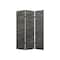 Homeroots 72" Gray Canvas Folding Three Panel Screen Room Divider 274661 - alternate 4