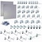 Triton Products 46 pc LocHook Assortment W/ (2) 24" W x 24" H Gray 18-Gauge Steel Square Hole Pegboards LB1-GKit - alternate 1