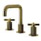 Kingston Brass Widespread Bathroom Faucet with Push Pop-Up Drain, Antique Brass KS1413KNX - alternate 1