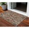 Homeroots 3' X 5' Brown Gray And Tan Geometric Washable Indoor Outdoor Area Rug 603233 - alternate 1