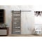Sartodoors Slab Barn Door Panel 18 x 96in, Nebraska Grey W/ Frosted Glass, Pocket Closet Sliding QUADRO4445S-NEB-1896 - alternate 6