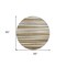 Homeroots 8' Brown Beige And Gray Round Striped Washable Indoor Outdoor Area Rug 597315 - alternate 7