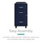 Space Solutions 14.25 in W 3 Drawer Mobile Vertical File Cabinet, Navy 24430 - alternate 12