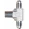 Gates MALE JIC 37 FLARE ON RUN TO MALE PIPE NPTF - TEE SAE TO SAE G60551-0604 - alternate 2