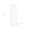 Homeroots 59" White Metal Four Tier Corner Bookcase 489785 - alternate 8