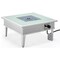 Leisuremod Walbrooke Patio Aluminum Square Slats Design Fire Pit Side Table with Lid & Fire Glass, White WWS-27-GL - alternate 9