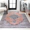 Jonathan Y Wincer Chenille Cottage Medallion Non-Slip Machine-Washable Orange/Gray 5 ft. x 8 ft. Area Rug WSH202B-5 - alternate 1