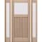 Doornmore CRF-P2G1, 65.25" x 82" ( 36" Door + 2x12" Side) Left Hand, Mahogany Top View Exterior Door CRF-P2G1-SW-3680-G101-SL_1-2_LI - alternate 1