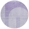 Homeroots 8' Lavender And Purple Round Geometric Washable Indoor Outdoor Area Rug 582724 - alternate 5