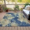 Homeroots 10' X 14' Navy Blue And Beige Abstract Washable Indoor Outdoor Area Rug 630698 - alternate 5