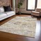 Homeroots 5' X 8' Ivory And Taupe Striped Washable Indoor Outdoor Area Rug 609547 - alternate 7
