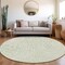 Homeroots 8' Mint Green And Ivory Round Geometric Washable Indoor Outdoor Area Rug 595093 - alternate 9