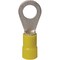 Gardner Bender 12 to 10 AWG No.12 to 1/4'' Stud Size Yellow Vinyl-Insulated Barrel Ring Terminal, 14PK 20-107 - alternate 2