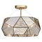 Vaxcel Semi Flush Mount Ceiling Light Fixture Euclid 16-in W Gold Aged Brass Contemporary Geometric C0284 - alternate 1
