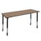 Regency Kee Height Adjustable Mobile Classroom Activity Table, 66 in W, 24 in L, Noble Oak MT6624NOAPCBK - alternate 1