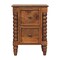 Homeroots 22" Brown Solid Wood Two Drawer Nightstand 701741 - alternate 1