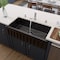 Alfi Brand 36" Black Gloss Reversible Smooth / Fluted Sgl Bowl Fireclay Farm Sink AB3618HS-BG - alternate 12