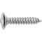 Auveco Phillips Oval Head Sems Flush Washer Tapping Screw #10 x 1in - Chrome, 100PK 23836 - alternate 1