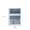 Homeroots 26" X 51" Denim Blue And White Geometric Cotton Macrame Hanging Tapestry 548330 - alternate 5