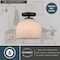 Vaxcel Shelby Semi-Flush Mount Ceiling Light, Matte Black, White Marble Glass Dome, 9.25-In. C0370 - alternate 7