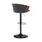 Homeroots Gray and Black Faux Leather with Metal Swivel Adjustable Height Bar Chair 534427 - alternate 7
