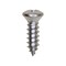 Auveco 10 x 5/8in #8 Head Phillips Oval Head Tapping Screw Chrome, 100PK 2724 - alternate 1