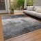 Homeroots 9' X 12' Gray Black And Brown Abstract Washable Indoor Outdoor Area Rug 603027 - alternate 7