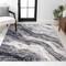 Jonathan Y Kassia Contemporary Glam Abstract Marble Charcoal/Cream 3 ft. x 5 ft. Area Rug SEU300A-3 - alternate 1