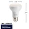 Bulbrite LED Filament 7.5W Dimmable R20 Light Bulbs, Frost Glass, Medium E26 Base, 3000K, 525lu, 4PK 862808 - alternate 11