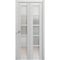 Sartodoors Sliding Closet Bi-fold Doors Grey Solid Core Modern Interior QUADRO4002BF-OAK-60 x 80 (2* 30x80) - alternate 1