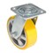 Vestil Polyurethane Swivel Caster 6 In. Diameter x 2 In. Width 661 Lb. Capacity Yellow/Gray CST-PY-6X2PUA-S - alternate 8
