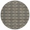 Homeroots 8' Black And Beige Round Geometric Washable Indoor Outdoor Area Rug 599606 - alternate 7