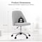 Yssoa Simple Deluxe Armless Office Desk Chair, Modern Cute Swivel Vanity Chair Comfy Home Office Chairs w 3A88HKCHAIROFFICEGRY01 - alternate 4